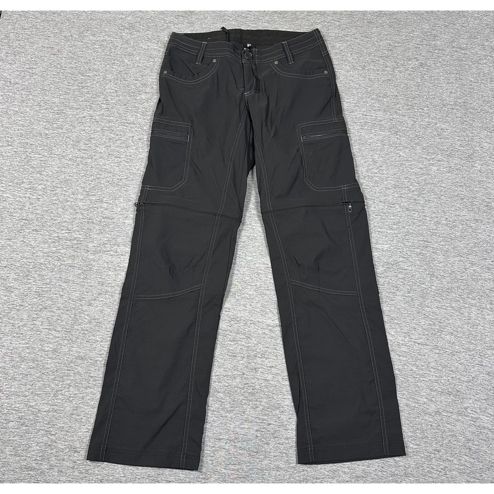 Kuhl Convertible Pants Womens 2 Gray Kliffside Hiking Zip Off Cargo Stretch